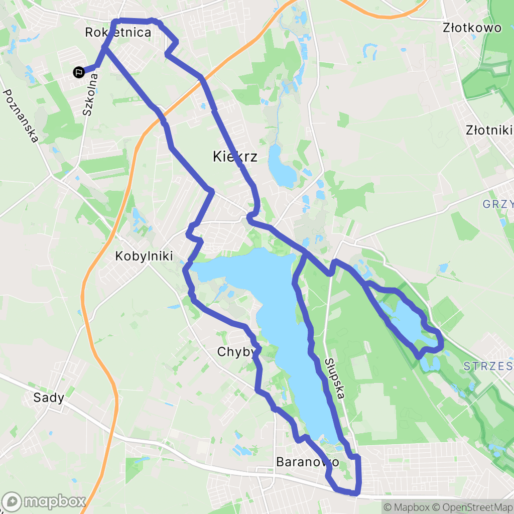 Rokietnica: mapa trasy - Poland