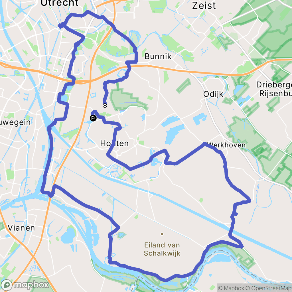 Houten: routekaart voor buitenactiviteiten - Netherlands