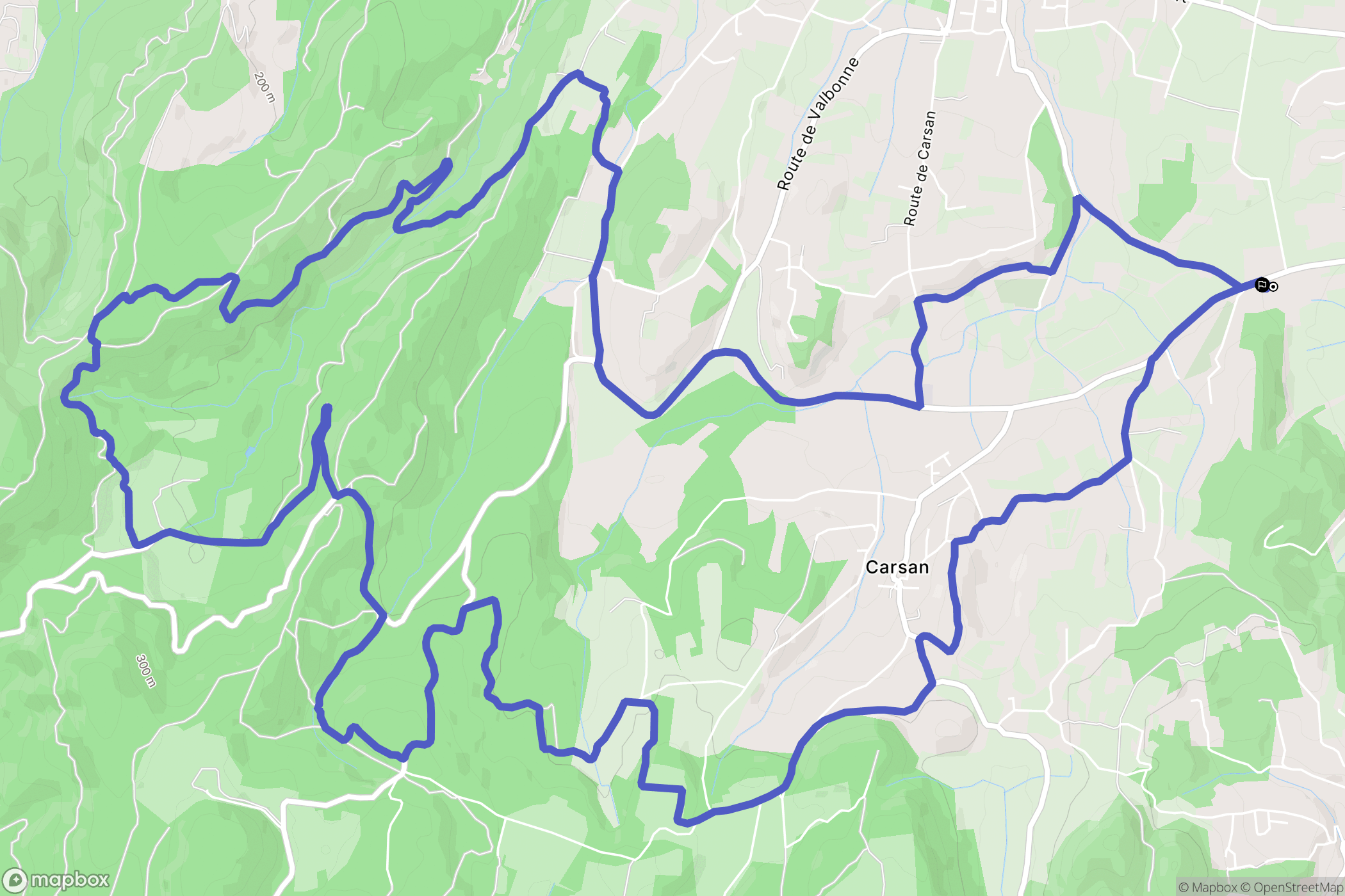Pont-Saint-Esprit : carte du parcours de randonnée - France