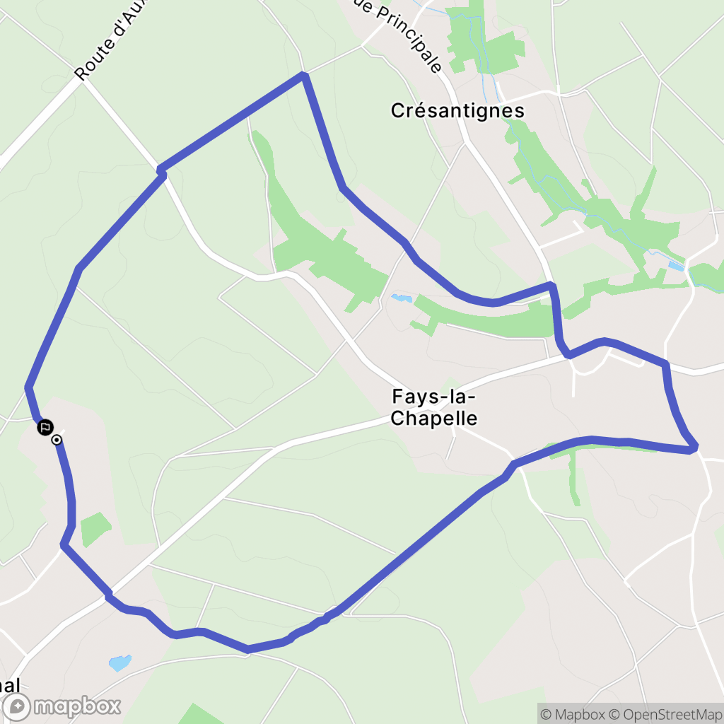 Saint-Phal : carte du parcours de randonnée - France