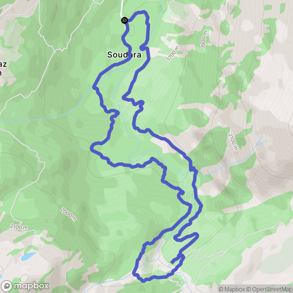 La Thuile : carte du parcours de randonnée - Italy