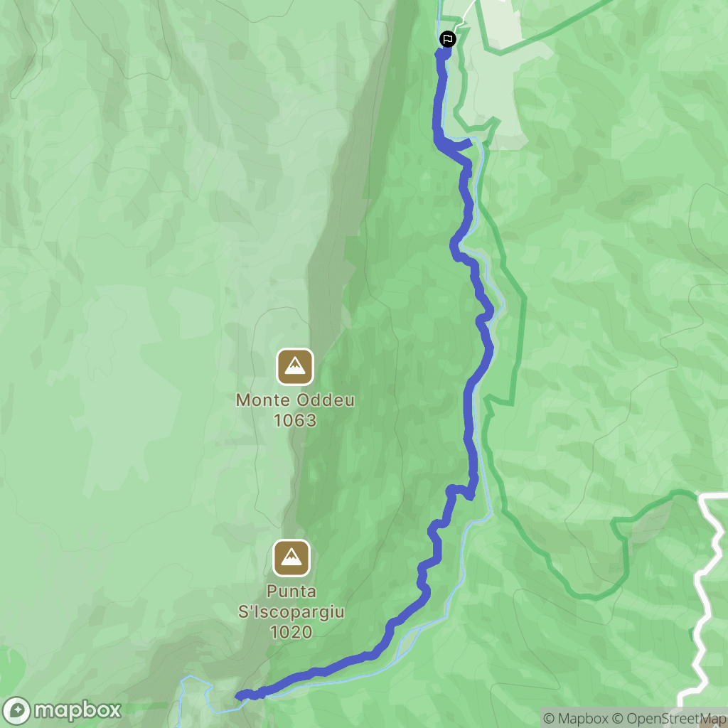 : carte du parcours de randonnée - Italy