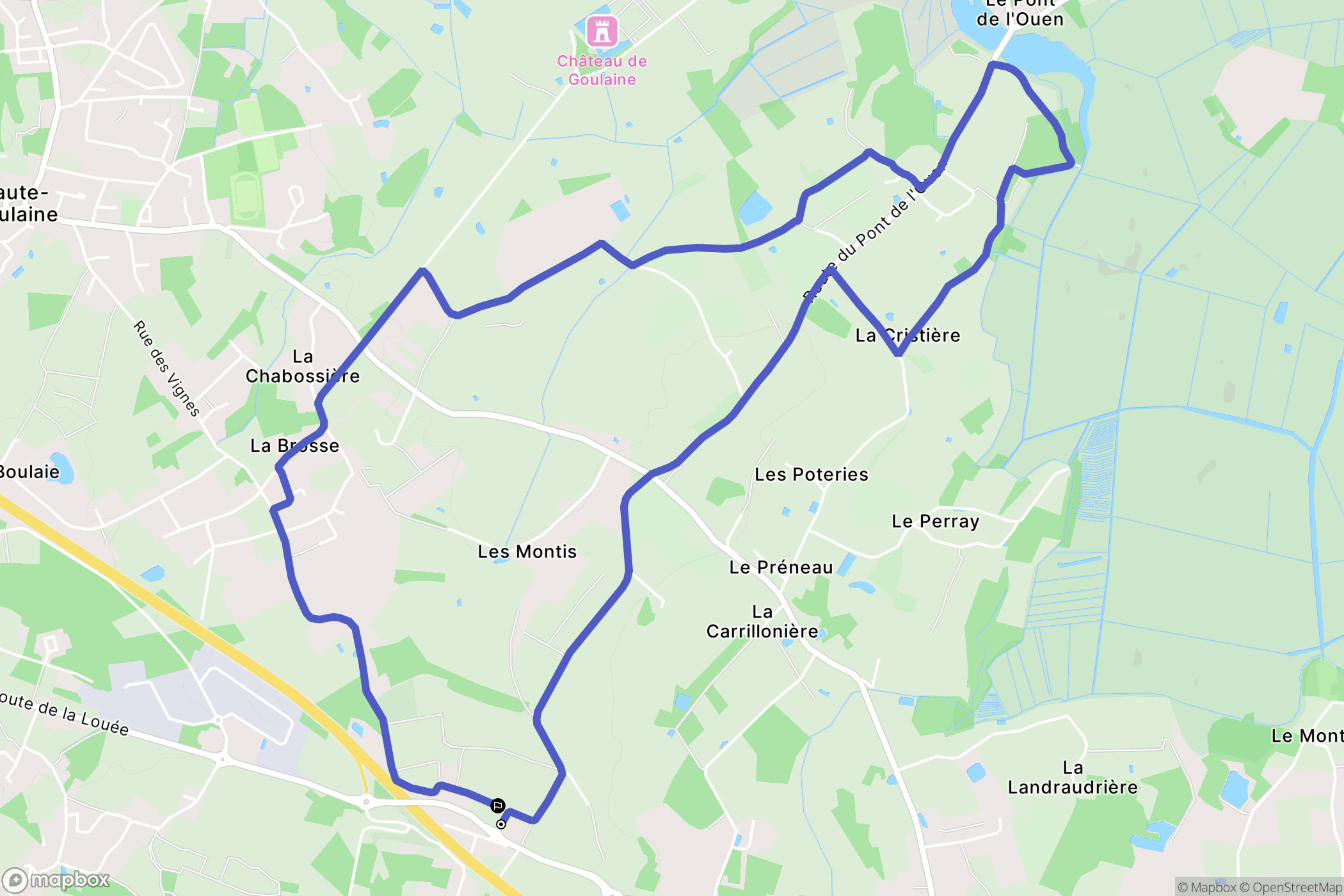 Haute-Goulaine : carte du parcours de randonnée - France
