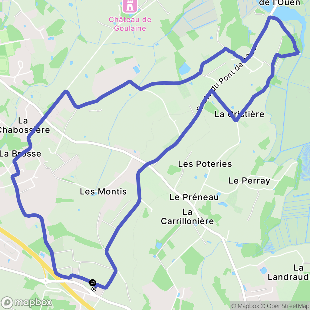 Haute-Goulaine : carte du parcours de randonnée - France