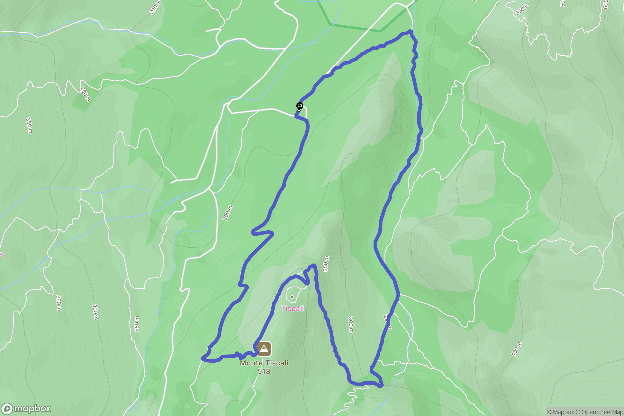  : carte du parcours de randonnée - Italy