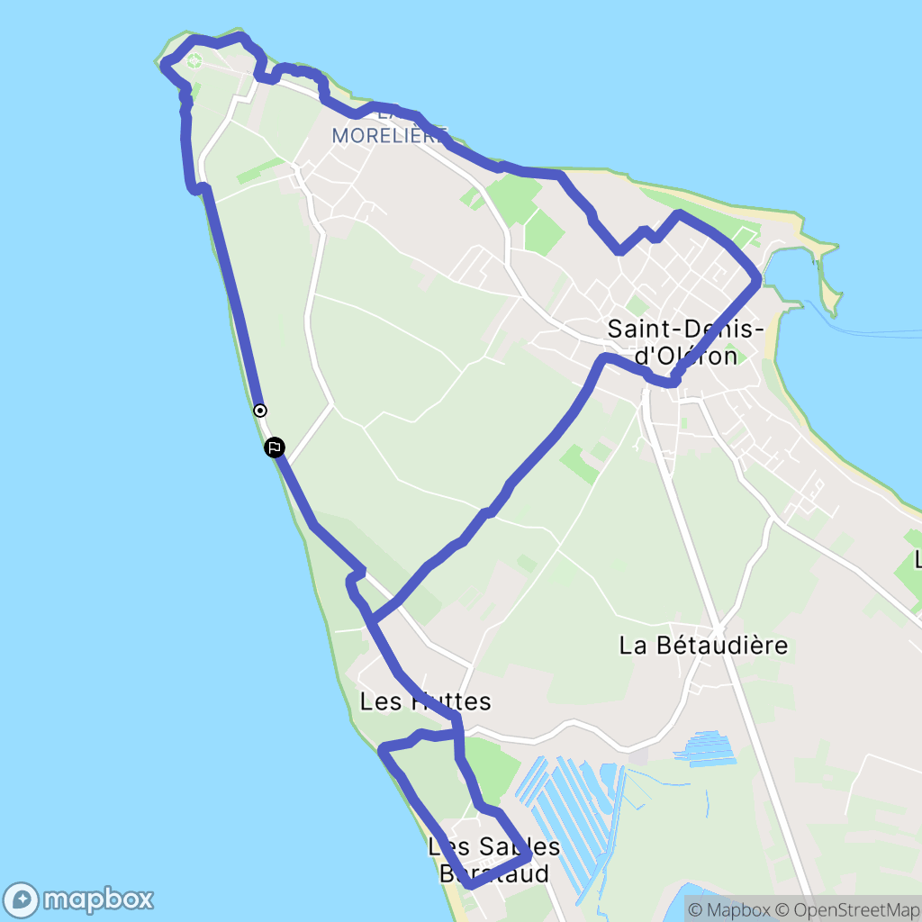 Saint-Denis-d'Oléron : carte du parcours de randonnée - France