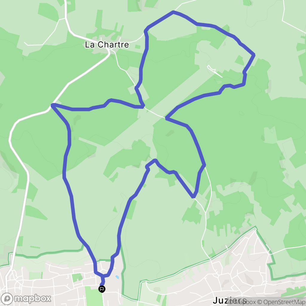 Gargenville : carte du parcours de randonnée - France