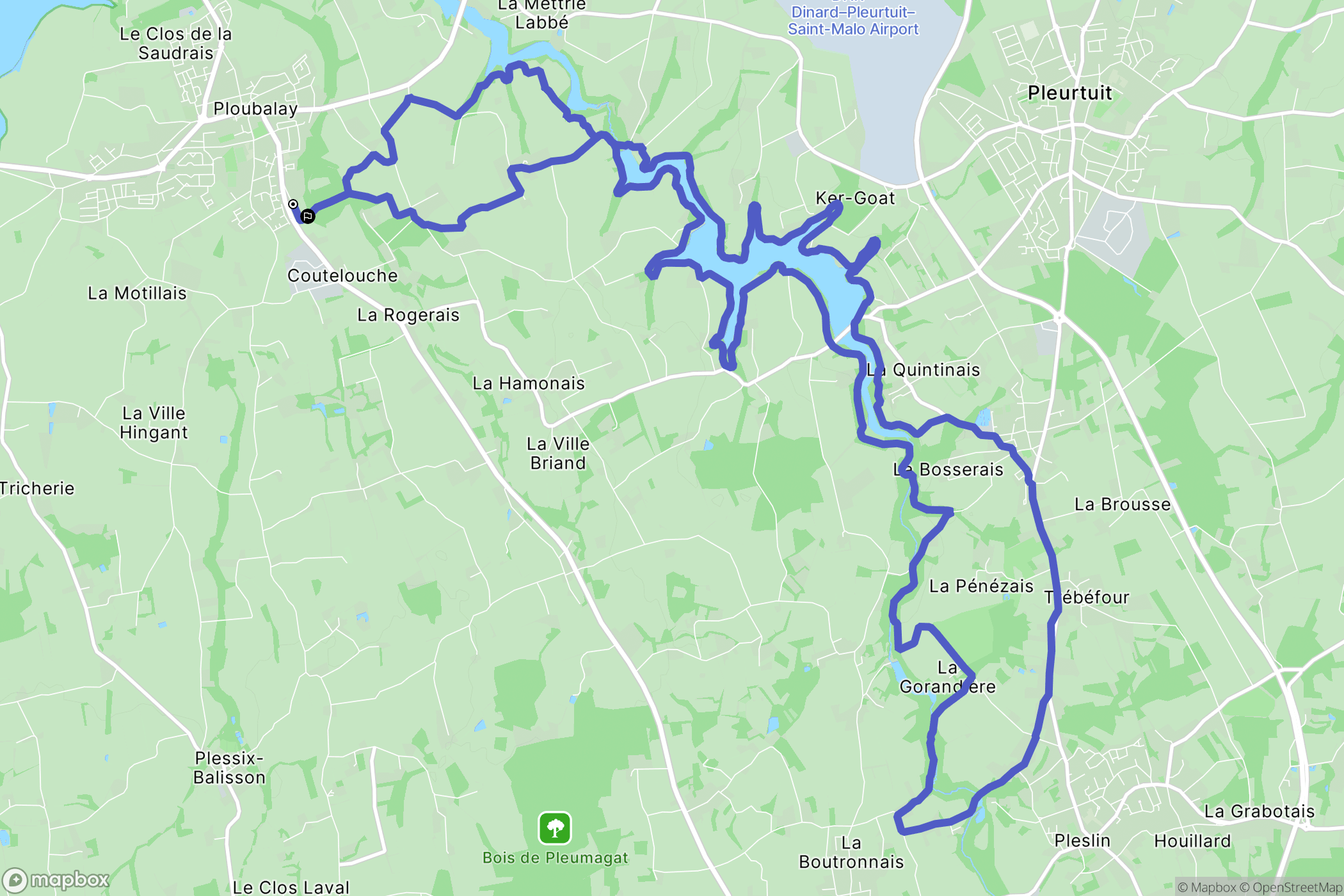 Beaussais-sur-Mer : carte du parcours de randonnée - France
