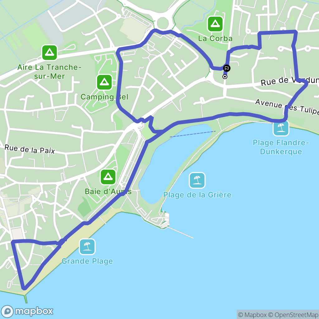La Tranche-sur-Mer : carte du parcours de randonnée - France