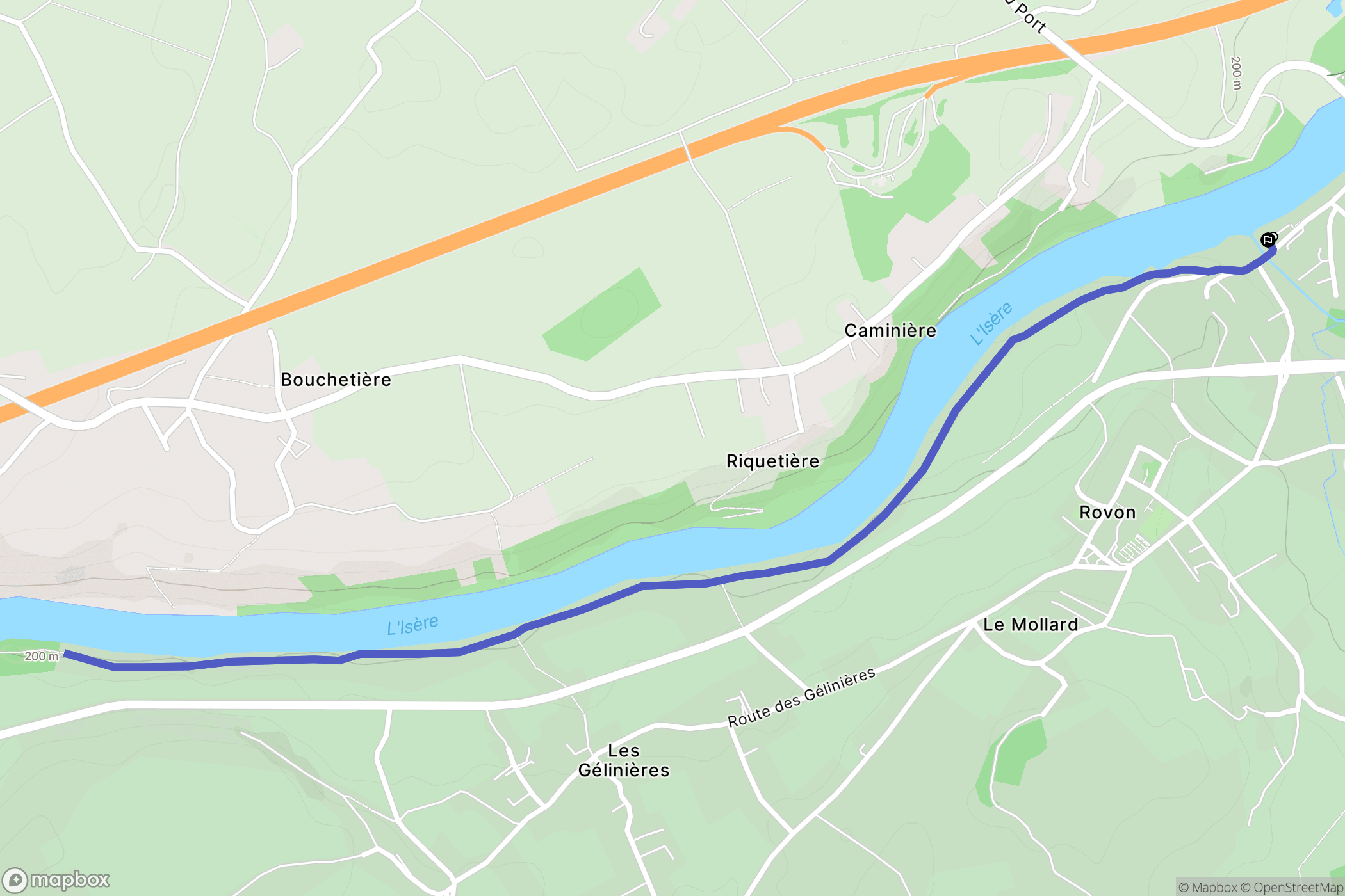 Saint-Gervais : carte du parcours de randonnée - France