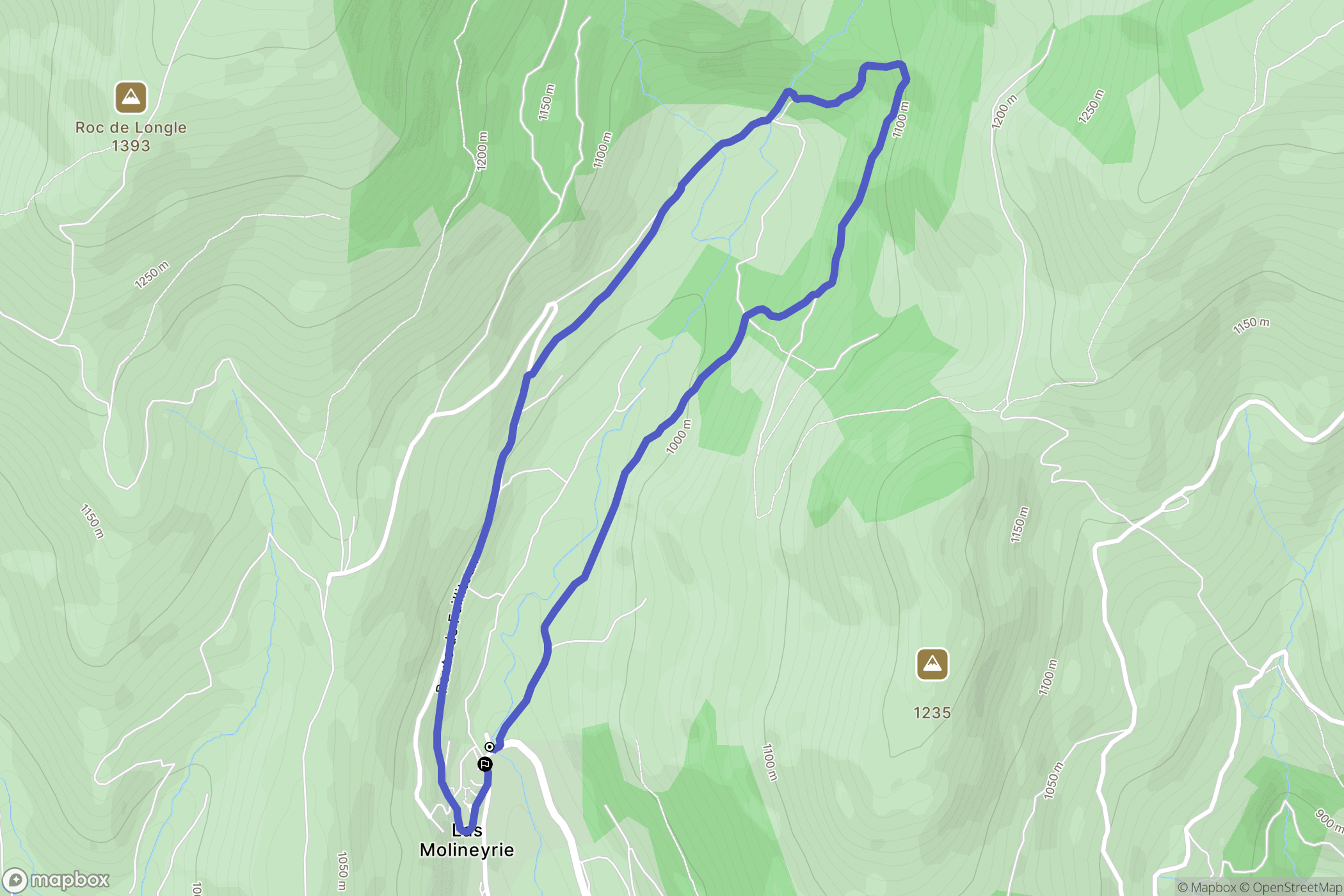 Thiézac : carte du parcours de randonnée - France