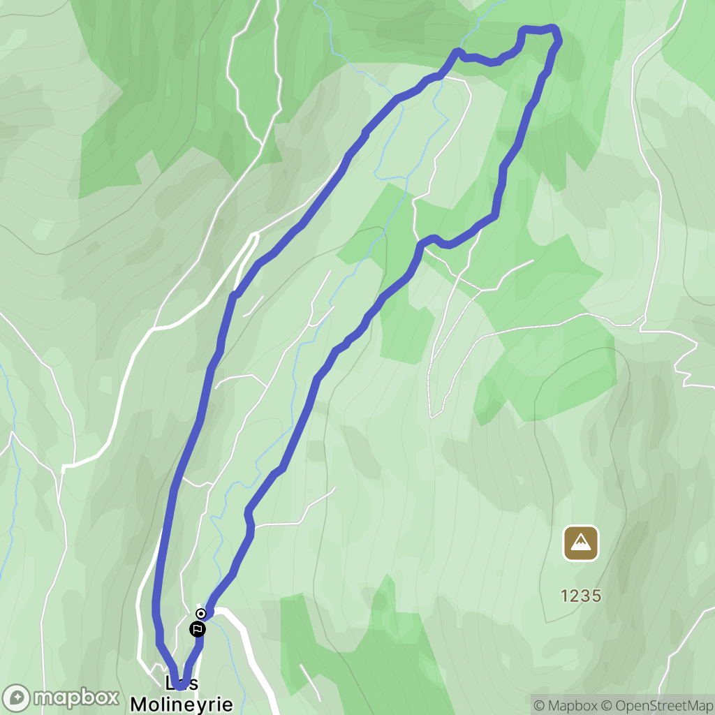 Thiézac : carte du parcours de randonnée - France