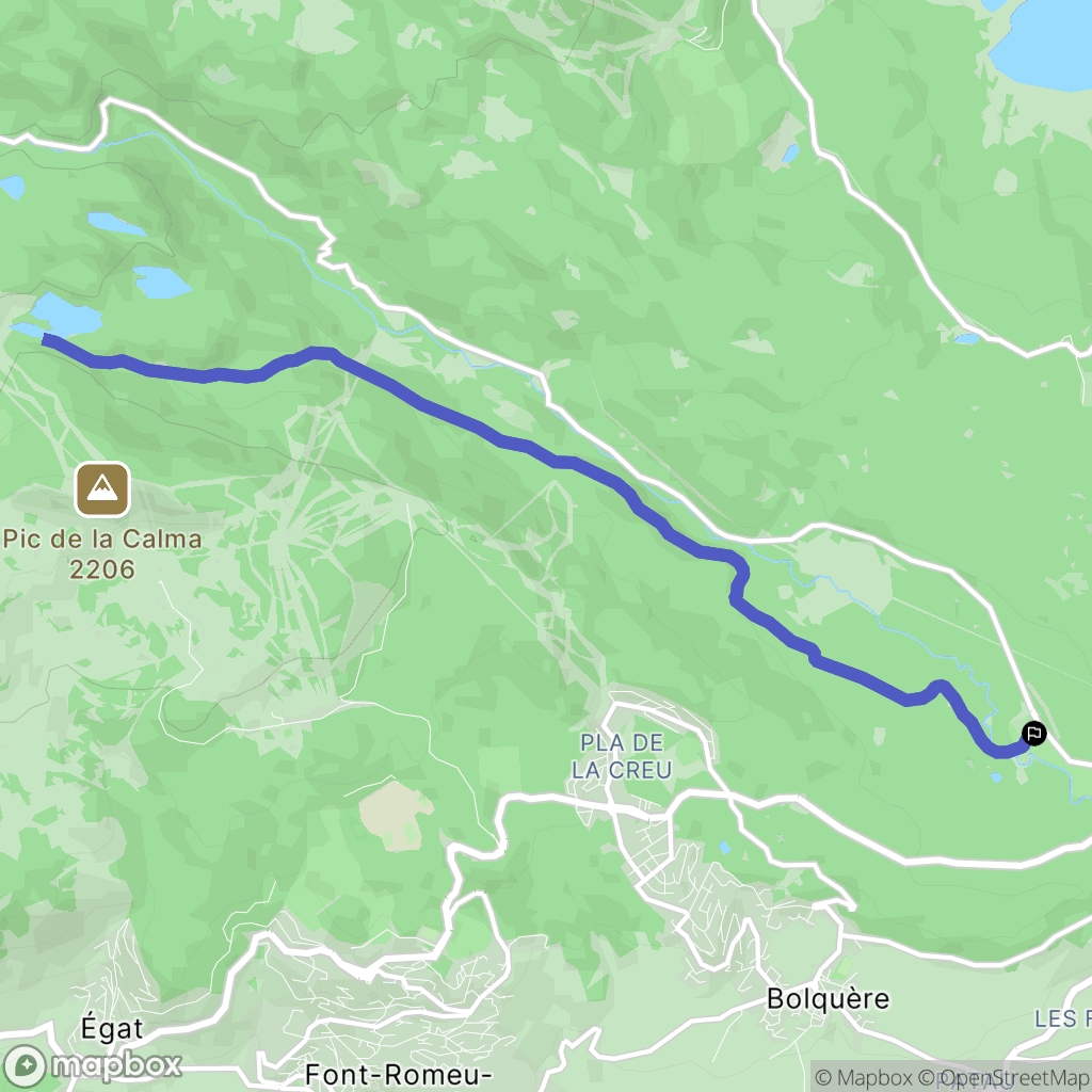 La Llagonne : carte du parcours de randonnée - France