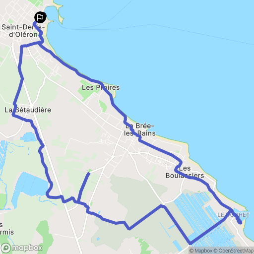 Saint-Denis-d'Oléron : carte du parcours de randonnée - France