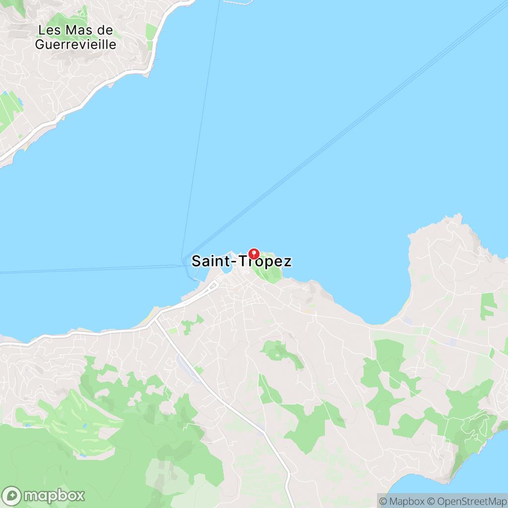 Carte de la zone de délimitation de randonnee-sentier-du-littoral-saint-tropez-var