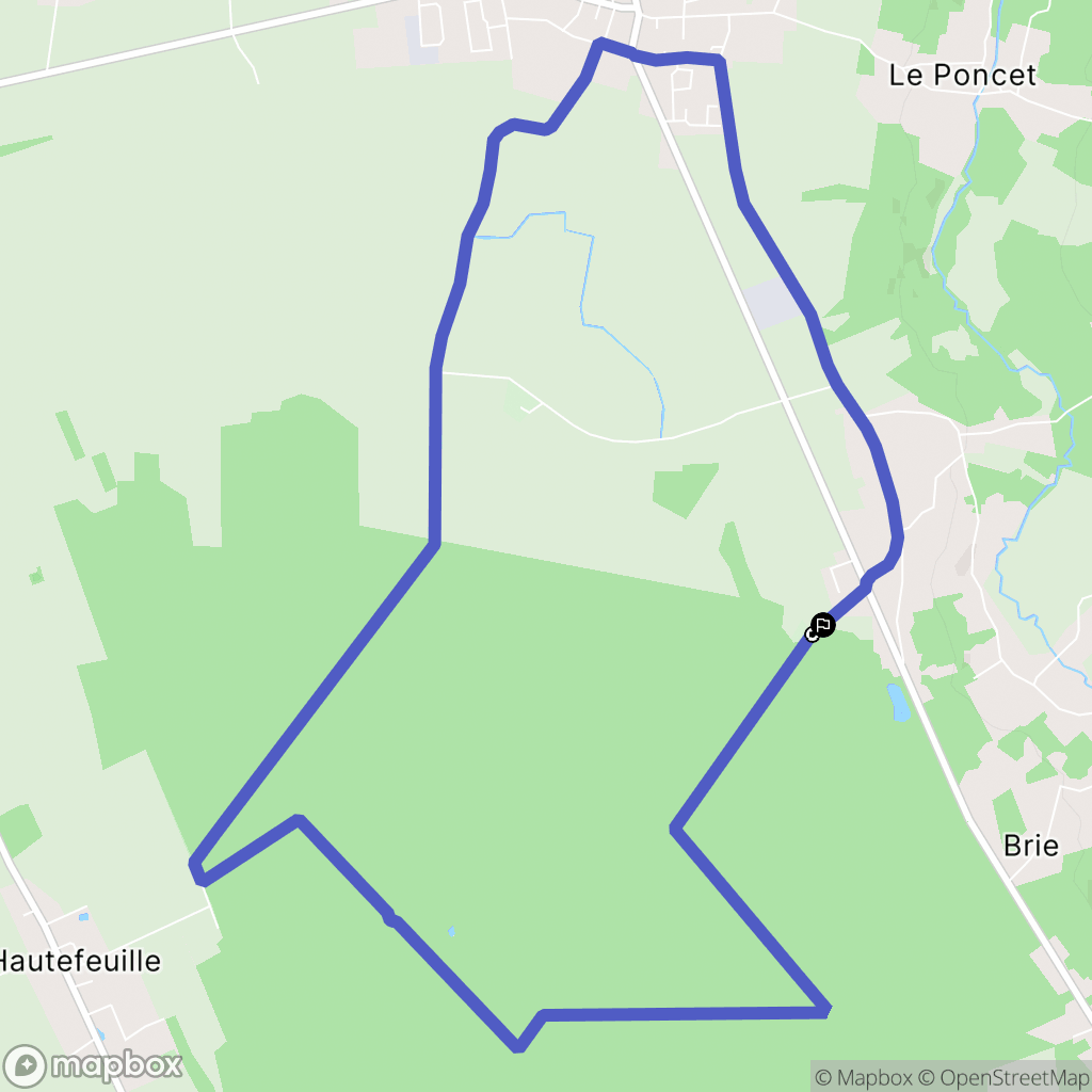 Faremoutiers : carte du parcours de randonnée - France