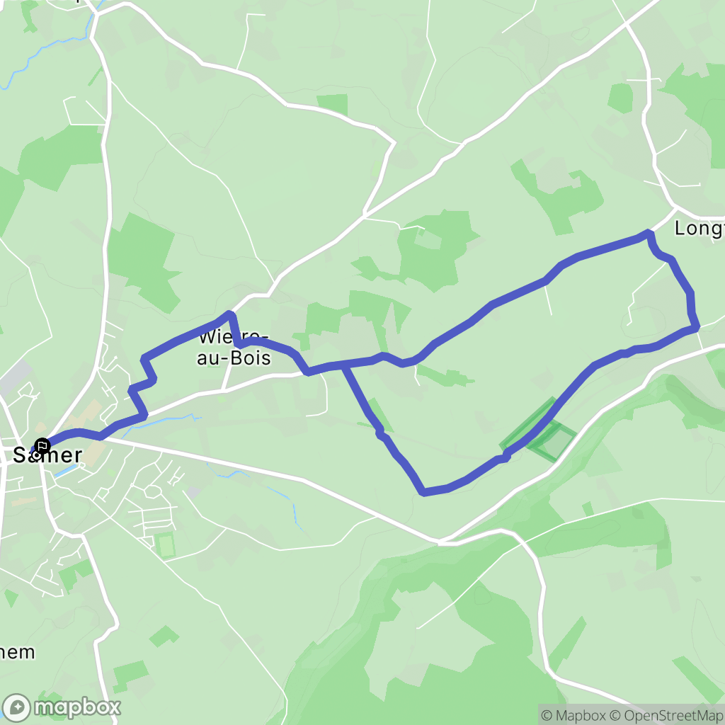 Samer : carte du parcours de randonnée - France