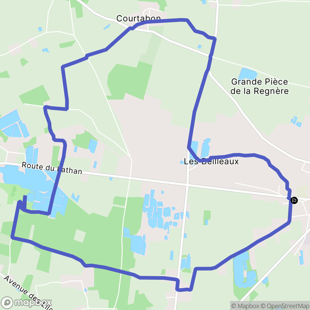 Savigné-sur-Lathan : carte du parcours de randonnée - France