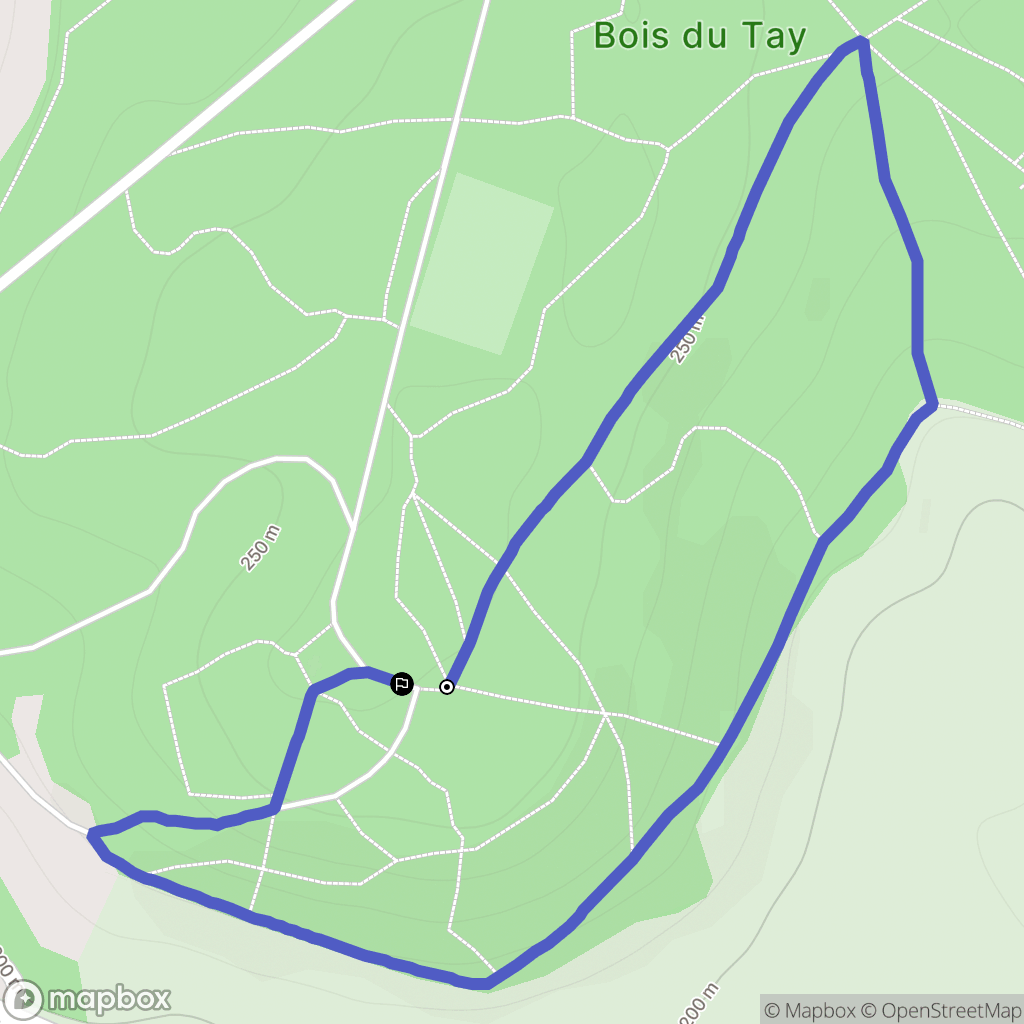 Hambers : carte du parcours de randonnée - France