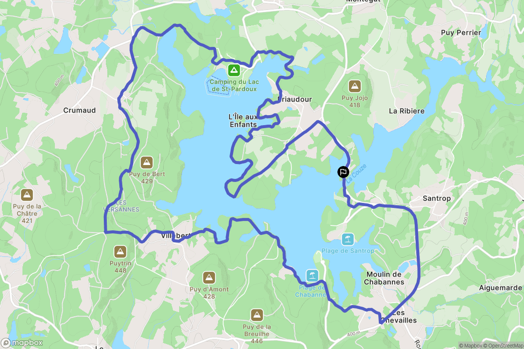 Razès : carte du parcours de randonnée - France
