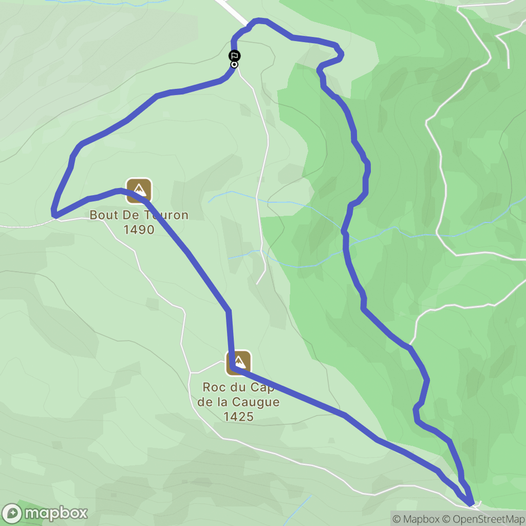 Montoulieu : carte du parcours de randonnée - France