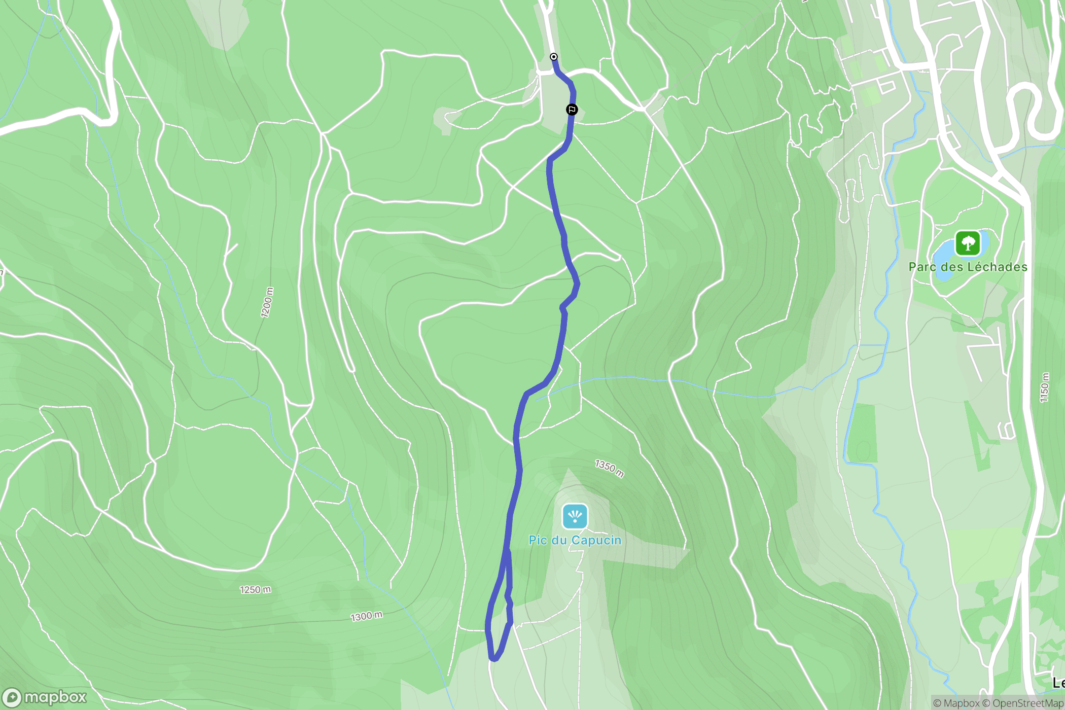 Mont-Dore : carte du parcours de randonnée - France