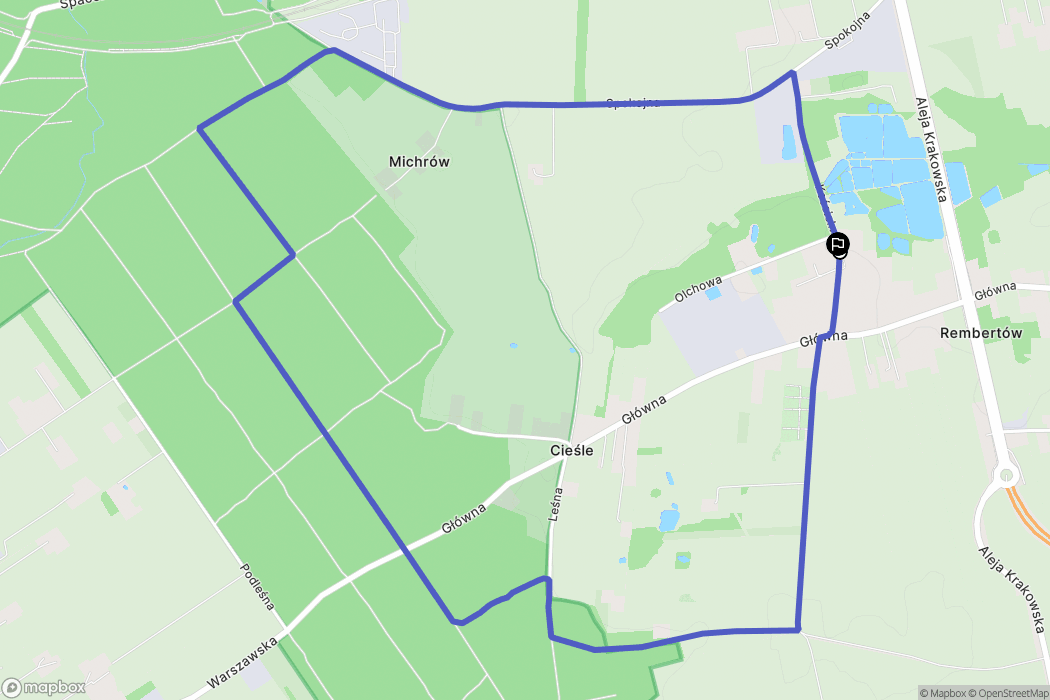 Rembertów: mapa trasy - Poland