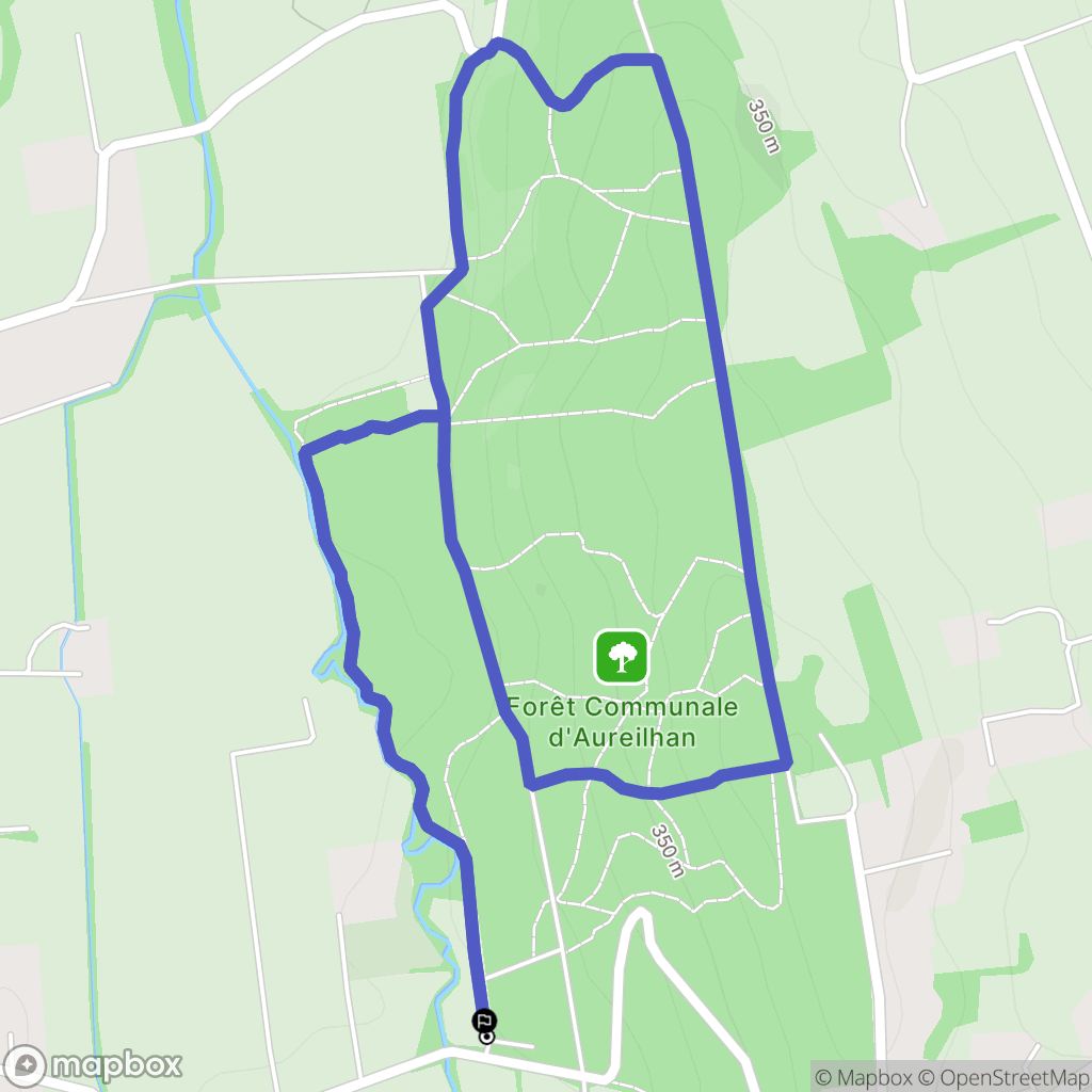 Aureilhan : carte du parcours de randonnée - France