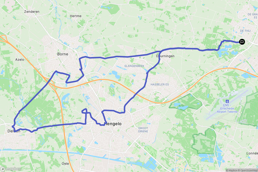 Oldenzaal: routekaart voor buitenactiviteiten - Netherlands