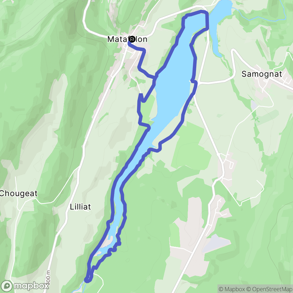 Matafelon-Granges : carte du parcours de randonnée - France