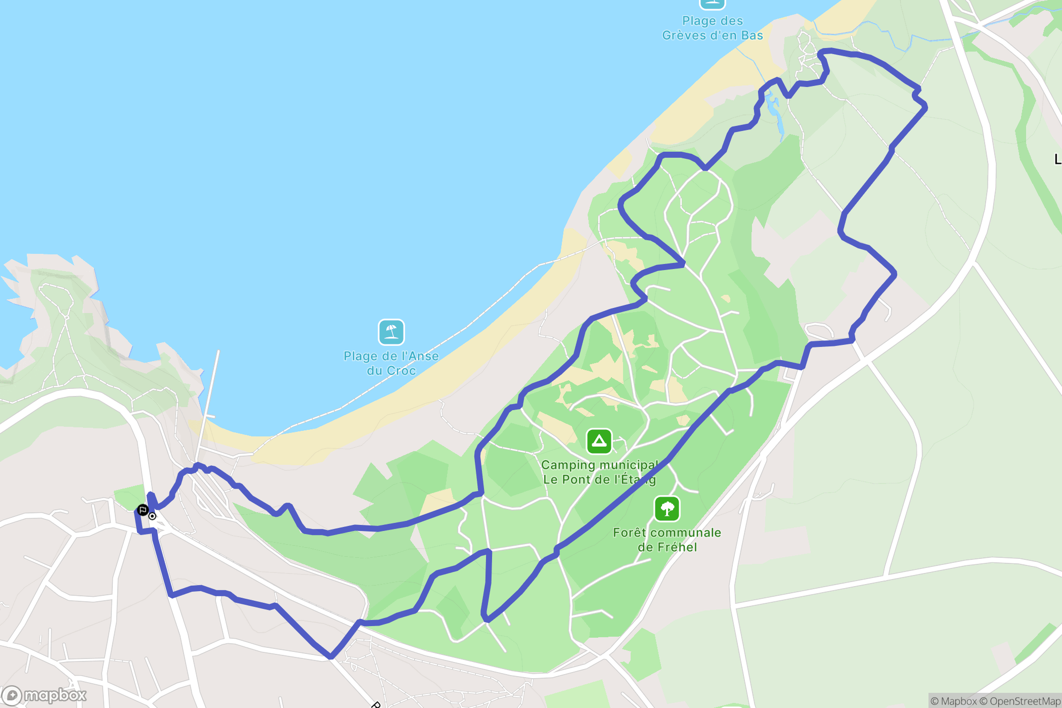 Fréhel : carte du parcours de randonnée - France