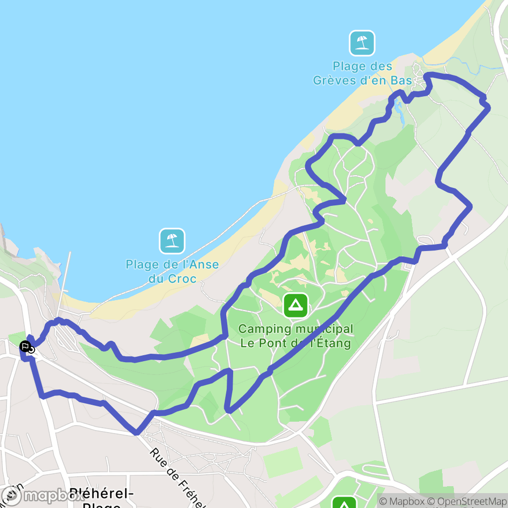 Fréhel : carte du parcours de randonnée - France