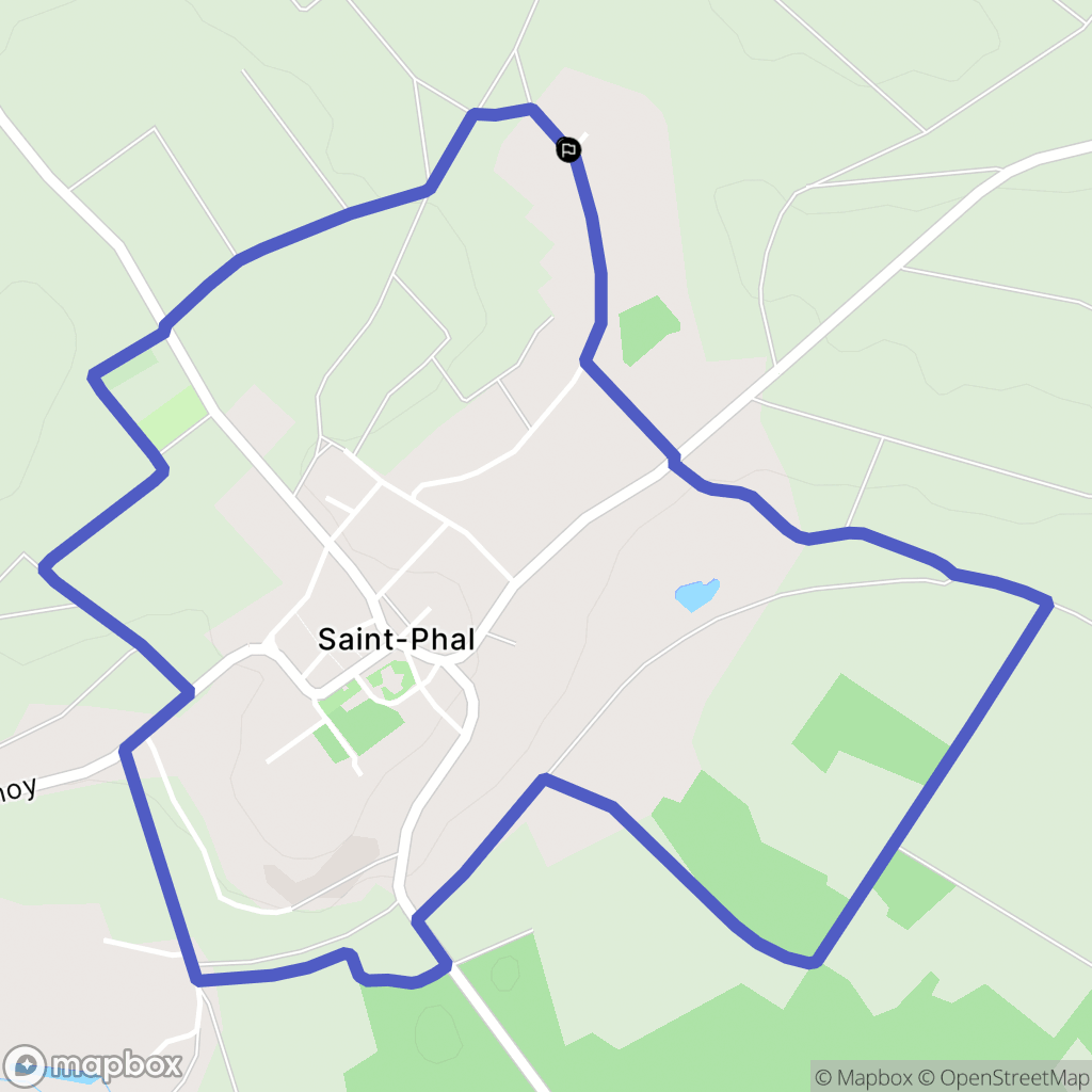 Saint-Phal : carte du parcours de randonnée - France