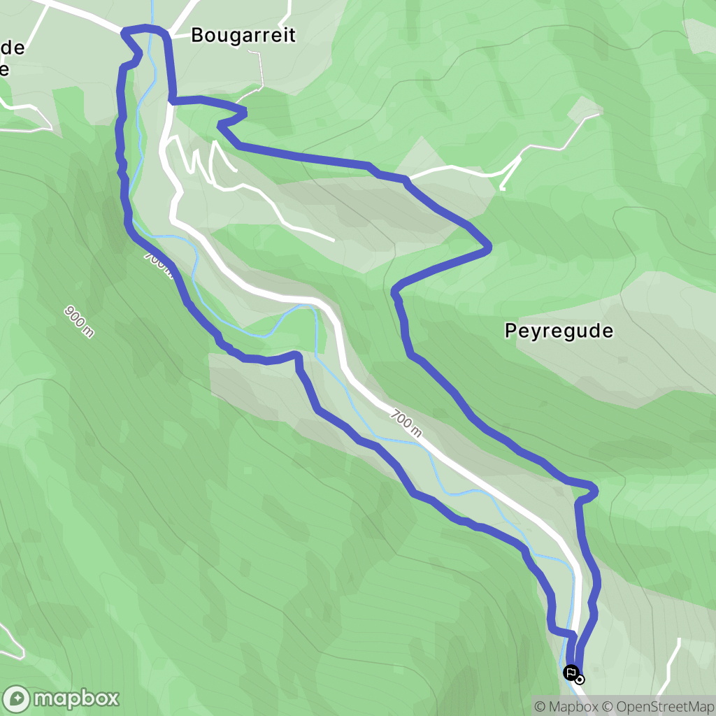 Le Port : carte du parcours de randonnée - France