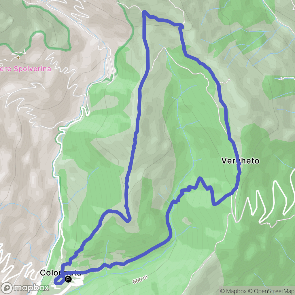 Colonnata : carte du parcours de randonnée - Italy
