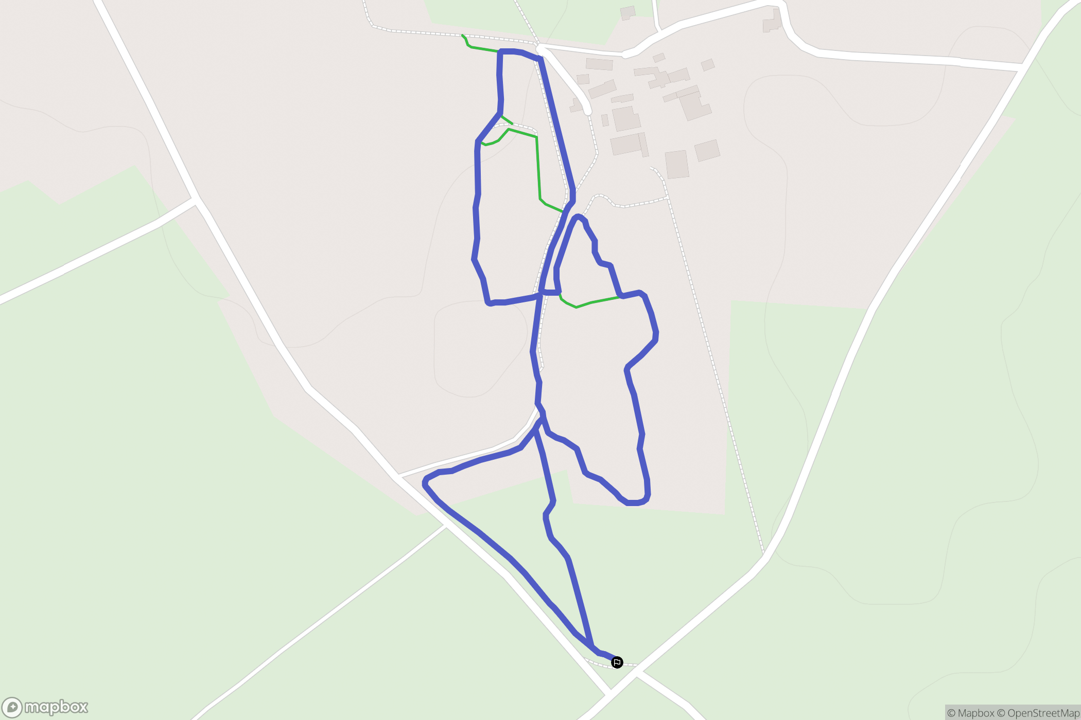 Saint-Thégonnec Loc-Eguiner : carte du parcours de randonnée - France