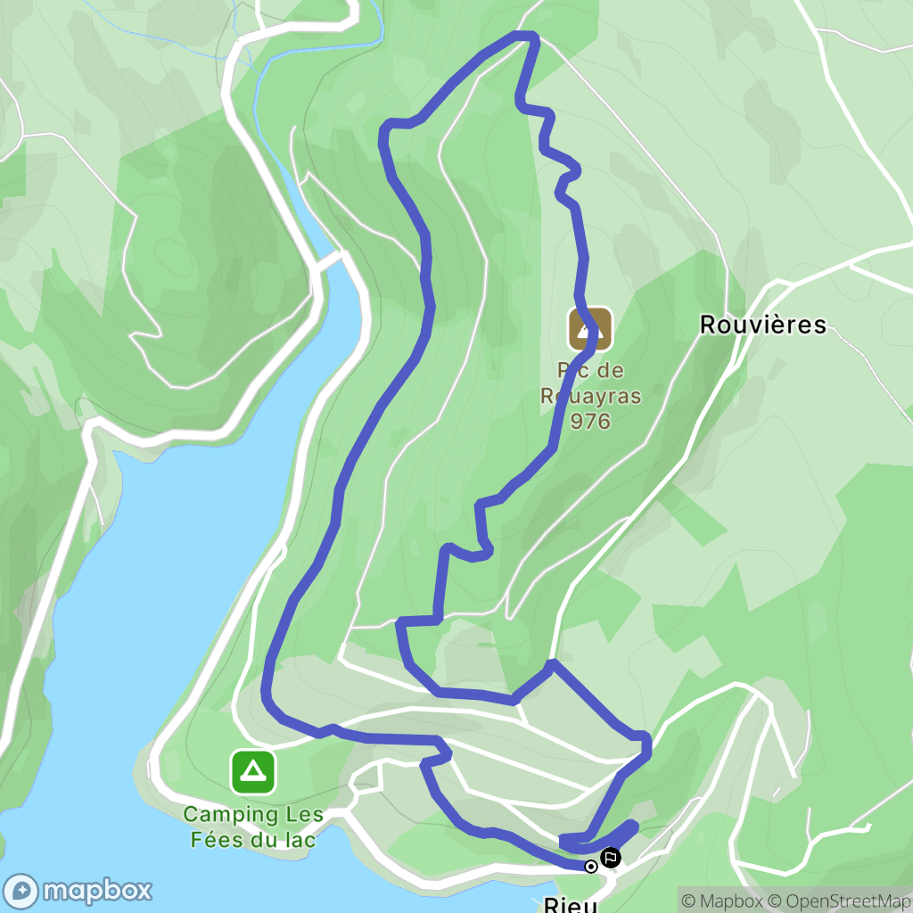 Nages : carte du parcours de randonnée - France