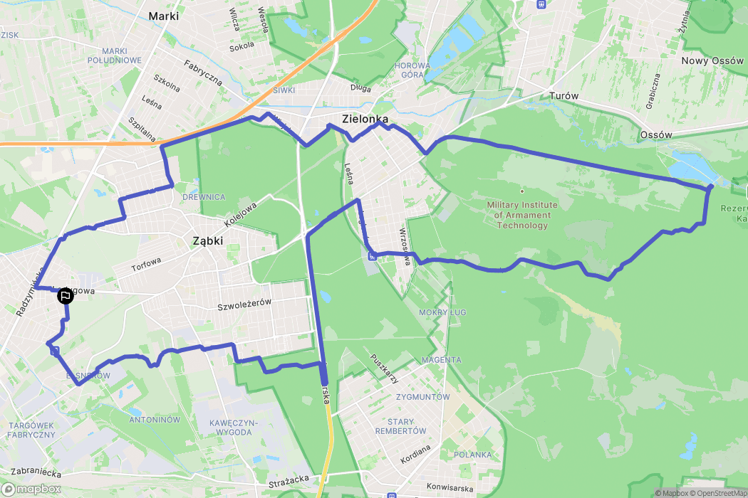 Warszawa: mapa trasy - Poland
