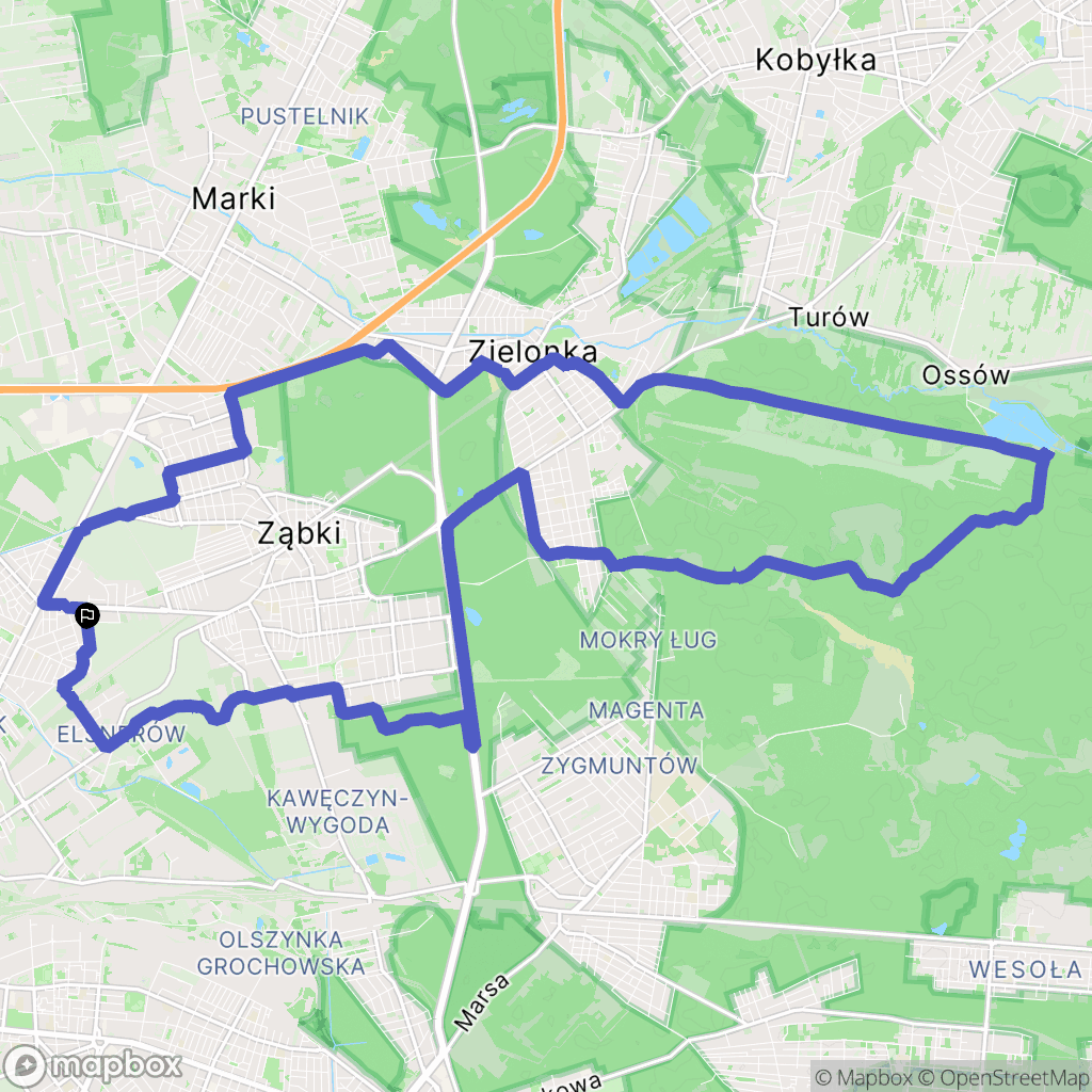 Warszawa: mapa trasy - Poland