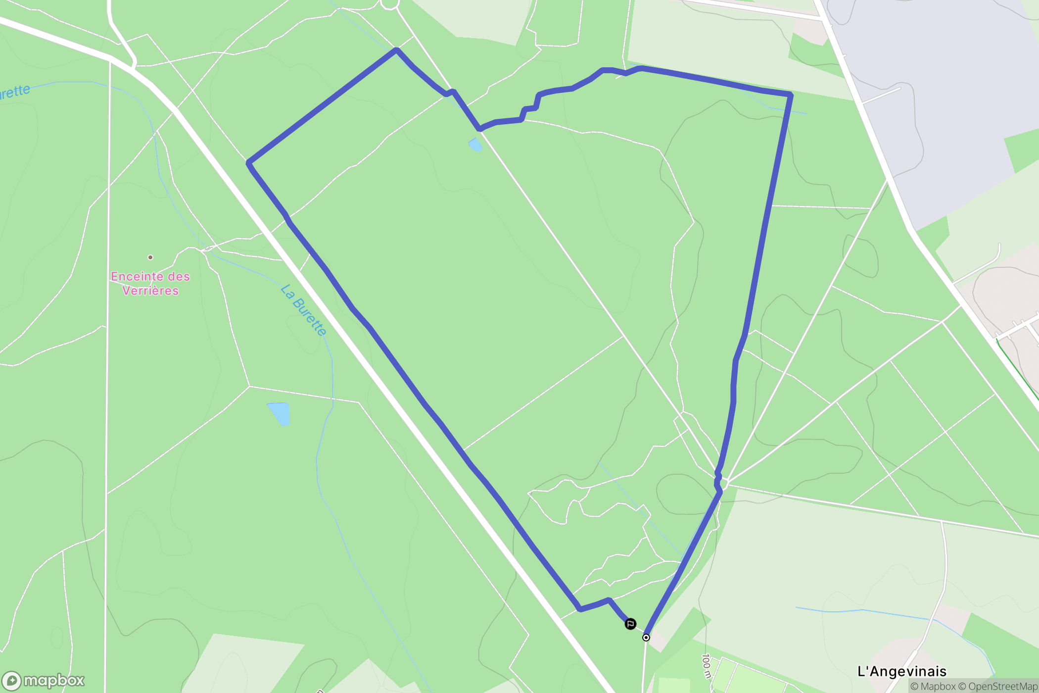 Liffré : carte du parcours de randonnée - France