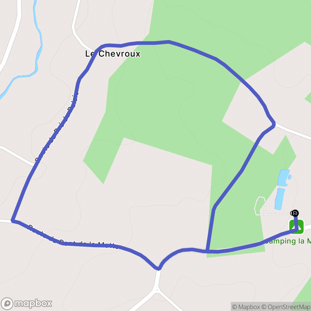 Le Fouilloux : carte du parcours de randonnée - France