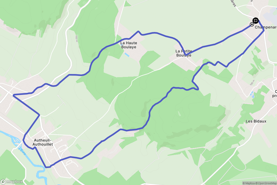 Champenard : carte du parcours de randonnée - France
