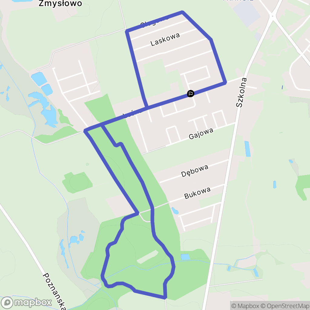 Rokietnica: mapa trasy - Poland
