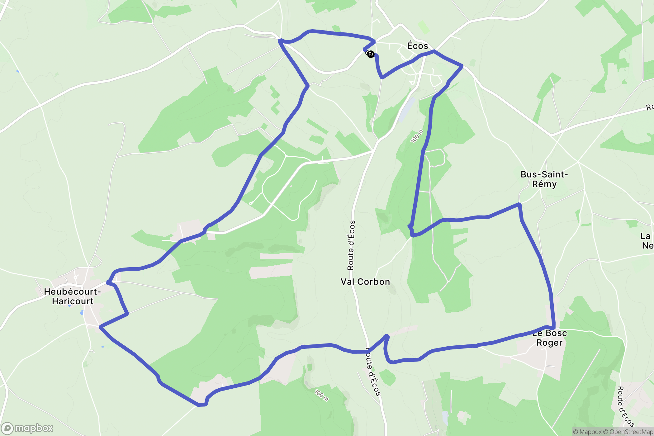 Vexin-sur-Epte : carte du parcours de randonnée - France