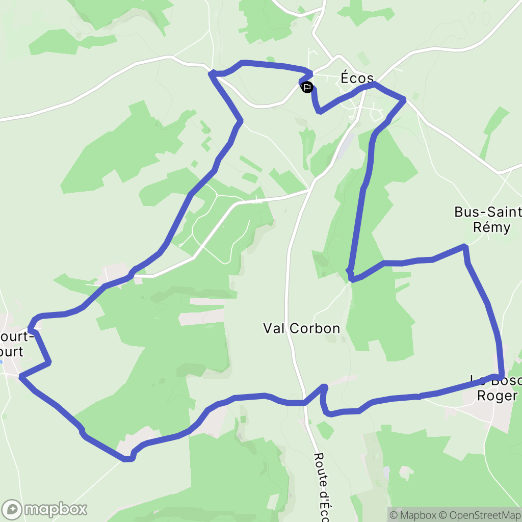 Vexin-sur-Epte : carte du parcours de randonnée - France