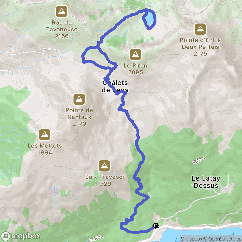 Montriond : carte du parcours de randonnée - France