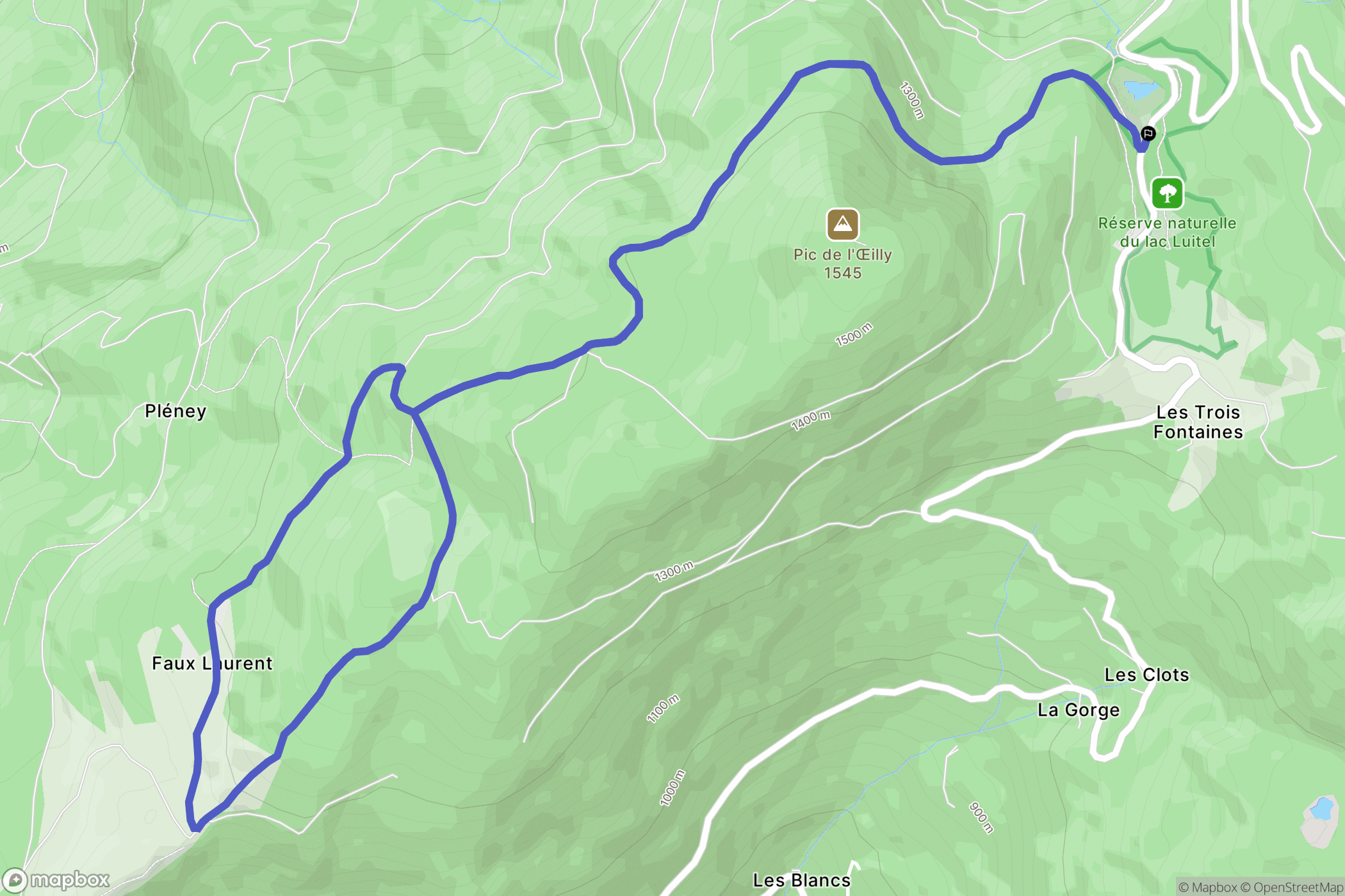 Séchilienne : carte du parcours de randonnée - France