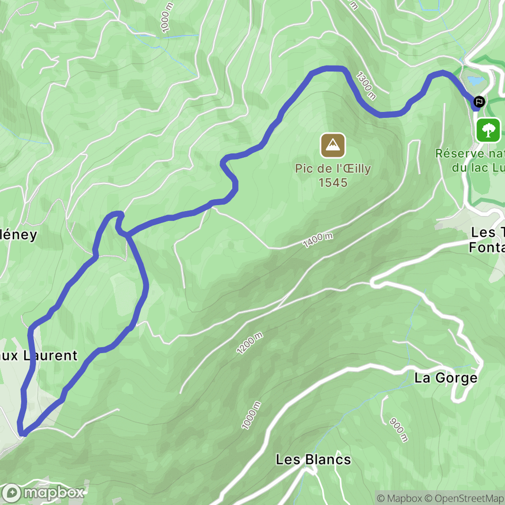 Séchilienne : carte du parcours de randonnée - France