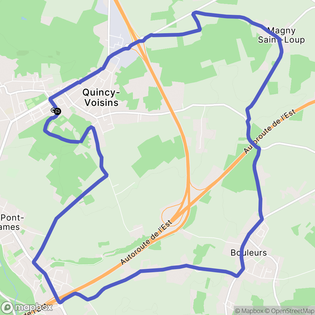 Quincy-Voisins : carte du parcours de randonnée - France