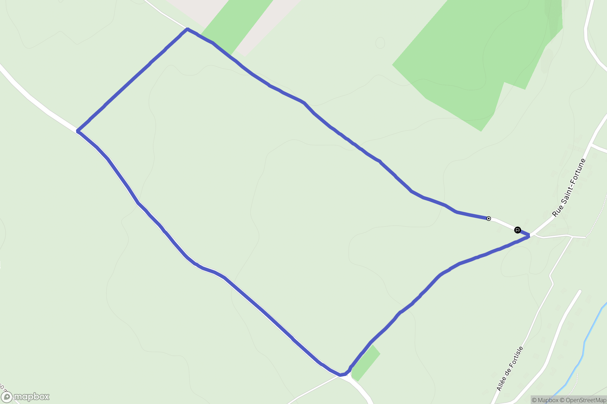 Tréon : carte du parcours de randonnée - France